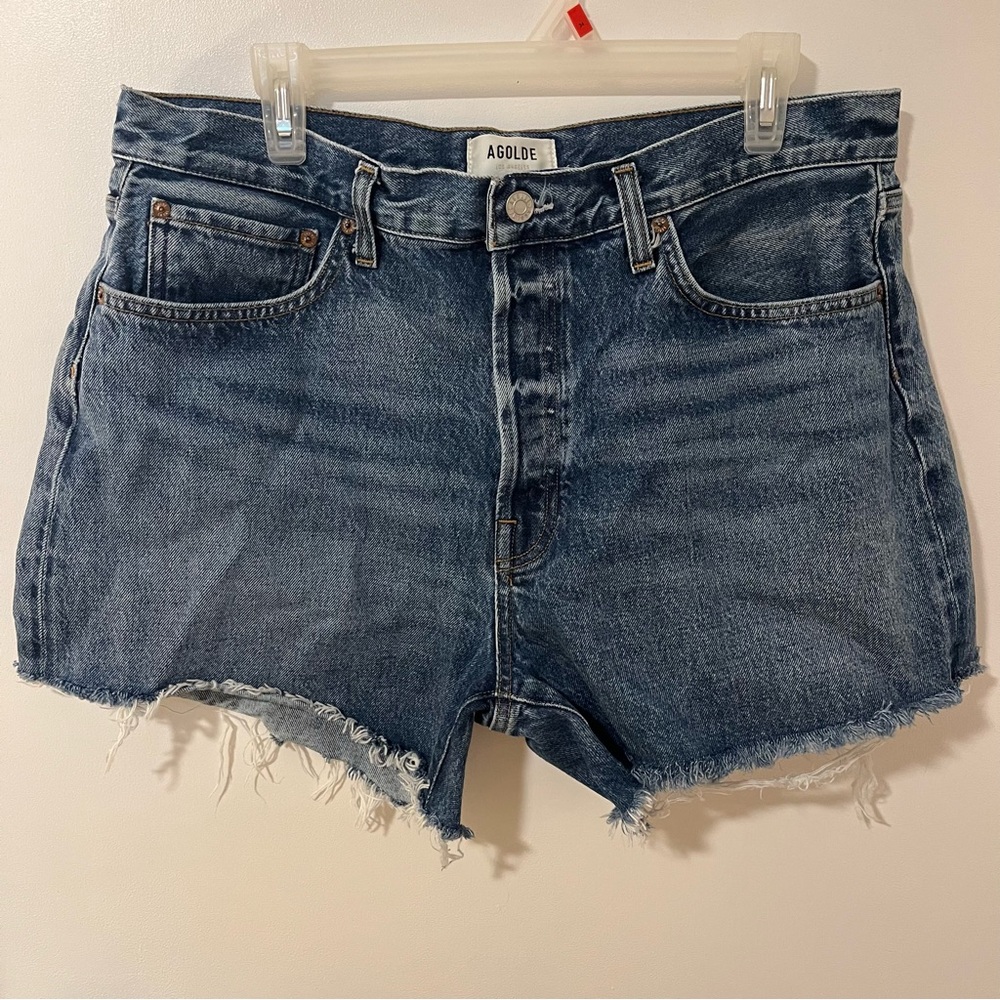 AGOLDE Parker Long Denim Shorts